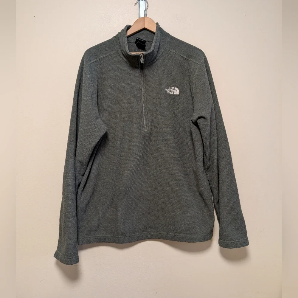 The North Face Men's Quarter-Zip Fleece Jacket Green XL